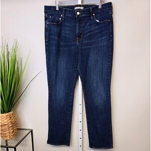 Levi's 505 Straight Leg Jeans Womens Size 14 Blue Denim‎ Mid Rise